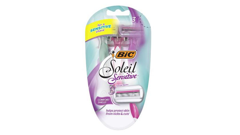 Bic Soleil Sensitive 3 Blade Women's Razor Pack Of 3 Disposable Razors