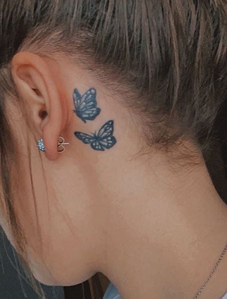 half butterfly neck tattooTikTok Search