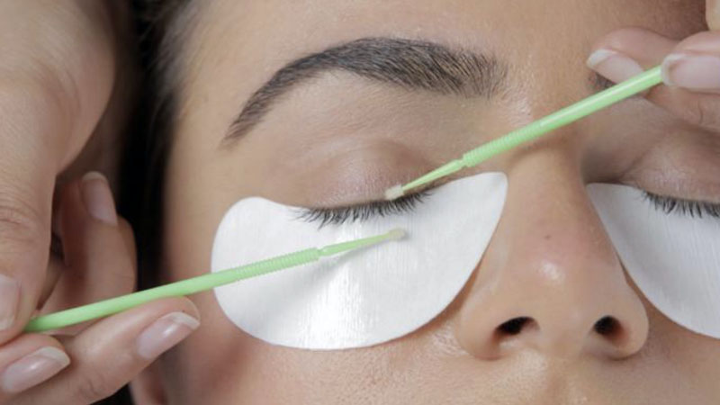 Brush Down Removing Eyelash Extensions