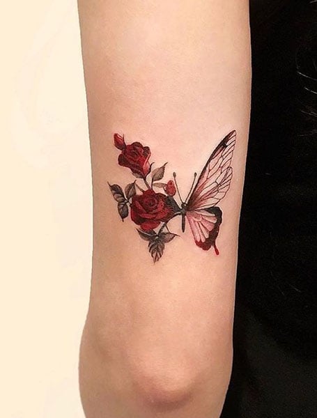 Butterfly  rose tattoo  by Chris Posey  Southside Tattoo   Flickr
