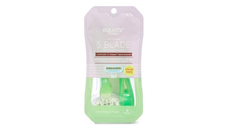 Equate Women's 5 Blade Disposable Razors, 6 Count