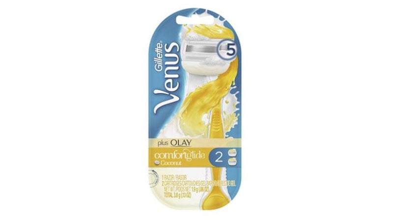 Gillette Venus Comfortglide Olay Coconut Women's Razor Handle And 2 Blade Refills