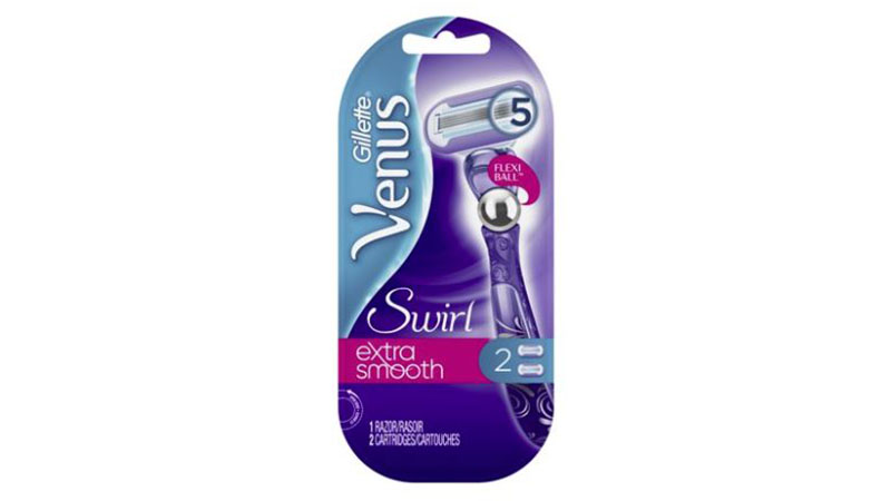 Gillette Venus Extra Smooth Swirl Womens Razor Handle, 2 Blade Refills