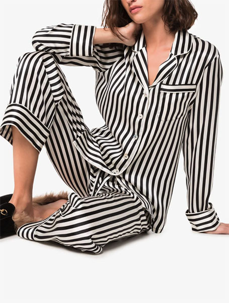 Lila Striped Pyjama Set