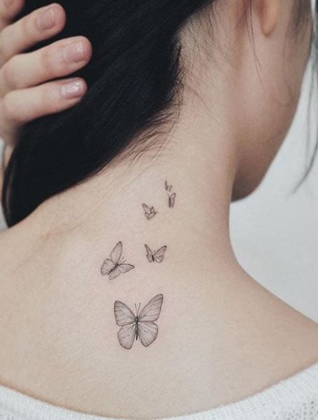 Back neck tattoo  Butterfly tattoo  Black Shade Tattoos  Facebook