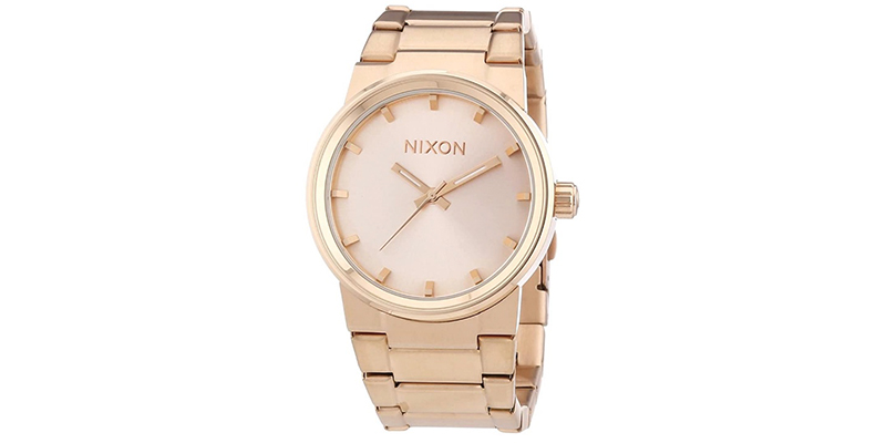 Nixon The Cannon Rose Dial Stainless Steel Quartz Ladies Watch A160 897