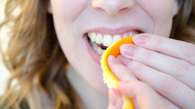 Teeth Whitening Orange Peel