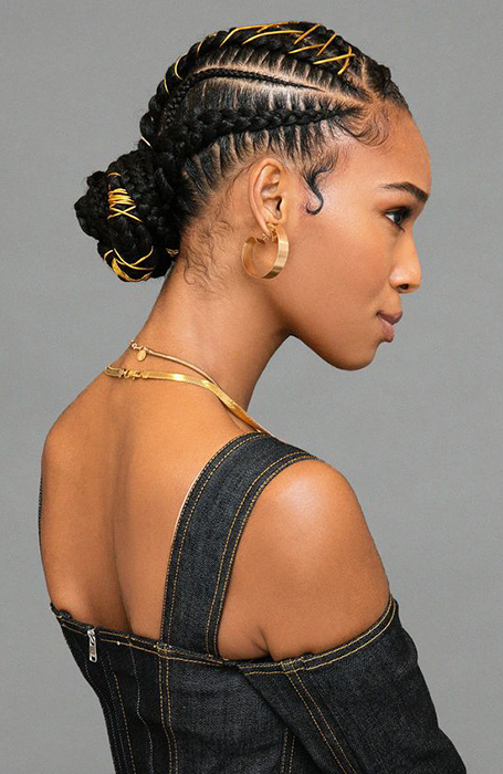 Chignon tressé Tribal