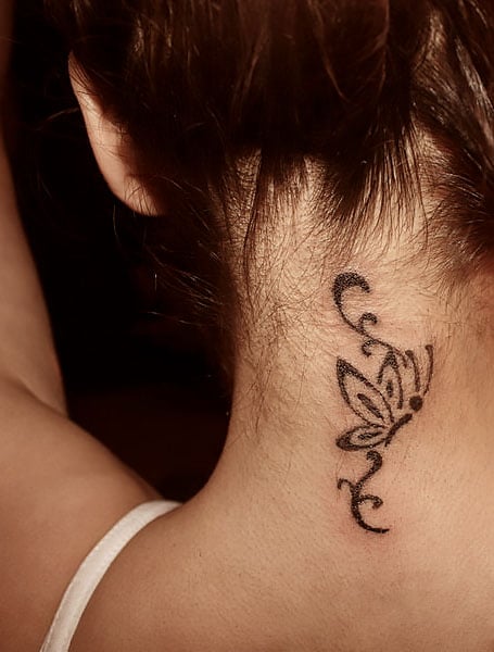 32 Best Butterfly Neck Tattoo Designs  Tattoo Designs  TattoosBagcom