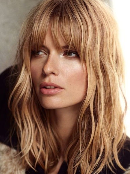 11. Bangs With Beach Waves