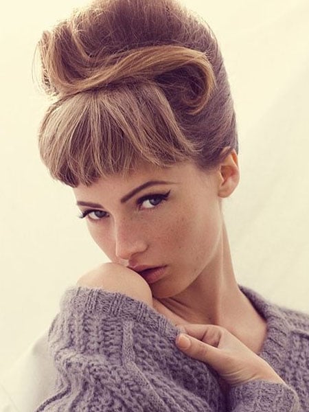 7. Bangs With An Updo
