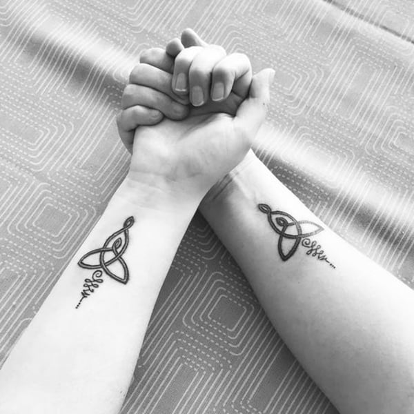 wrist tattoos matching mother daughter tattoos celtic symbols  Tattoos  for daughters Mother son tattoos Friend tattoos