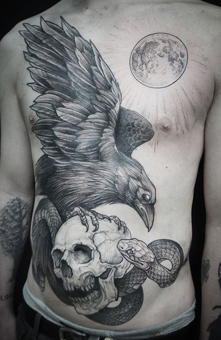 Crow Skull Tattoo