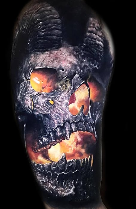 Terrifying Skull Tattoos  Tattoo Ideas Artists and Models