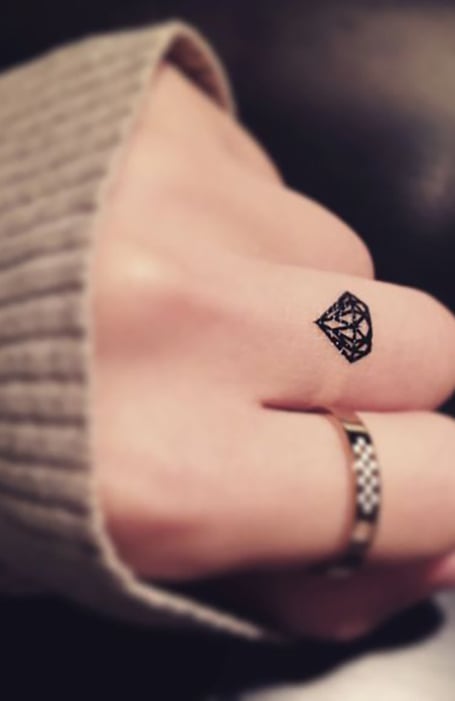 Diamond Finger Tattoo