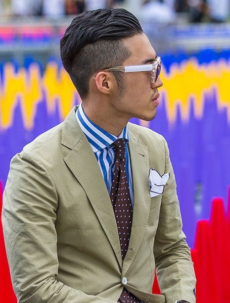 Disconnected Undercut Asian Men Hairstyle