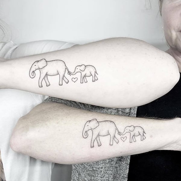 20 best motherhood elephant family tattoo ideas for women  Tukocoke