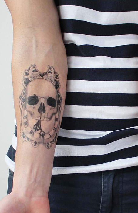Forearm Skull Tattoo