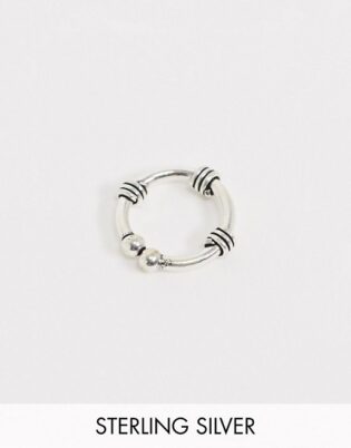 Kingsley Ryan Sterling Silver Faux Septum Ring With Wrap Detail