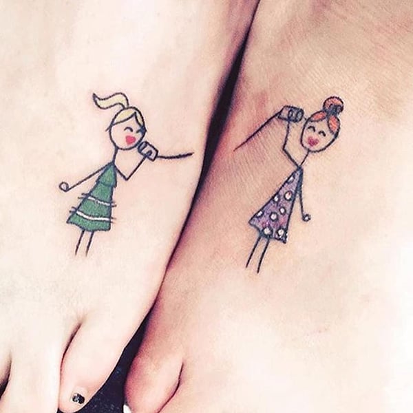 Mother And Daughter Bond Tattoo