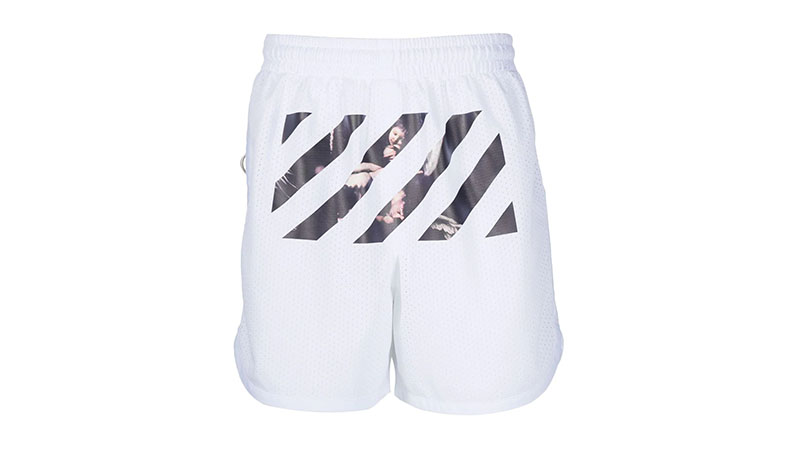 Off White Caravaggio Diag Stripe Shorts