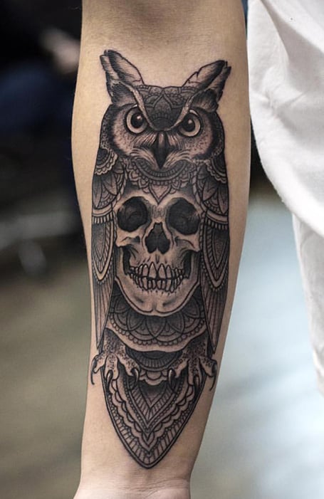 Owl Skull Tattoo