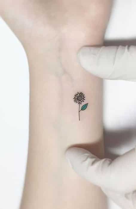 Small Sunflower Tattoo For Women