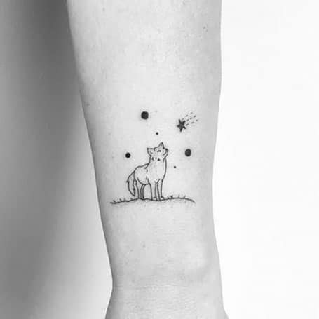 Small Wolf Tattoo Women