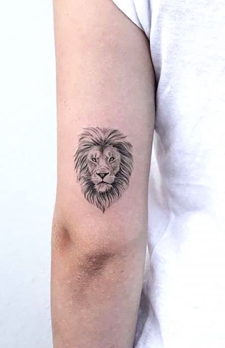 Small Lion Tattoo Women