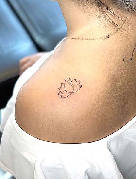 Small Lotus Flower Tattoo