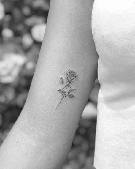 Small Rose Tattoo Womne