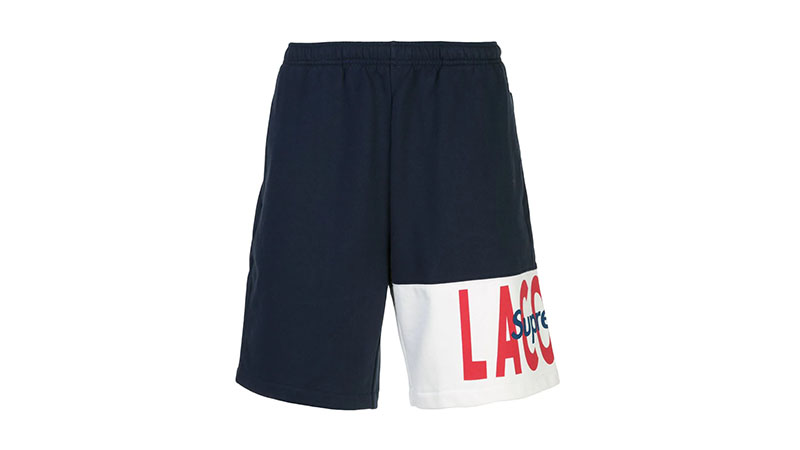 Supreme X Lacoste Logo Panel Track Shorts