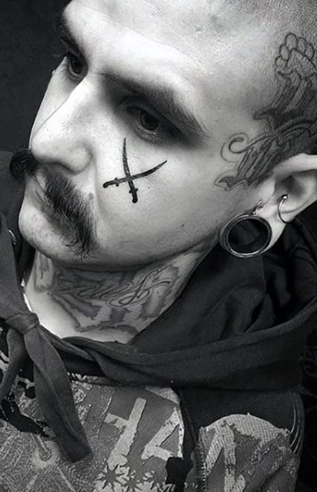 Simple Face Tattoos for Guys1329  Small face tattoos Cool small tattoos  Cool face tattoos