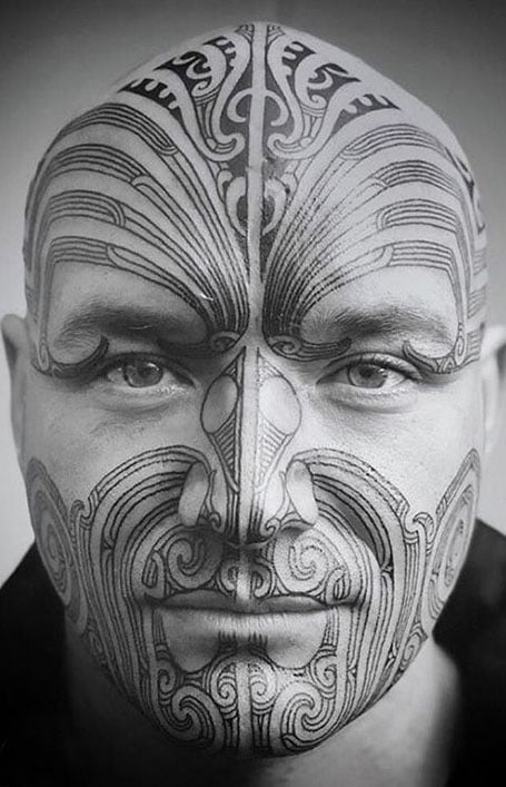 15 Awesome Tribal Face Tattoos  Only Tribal