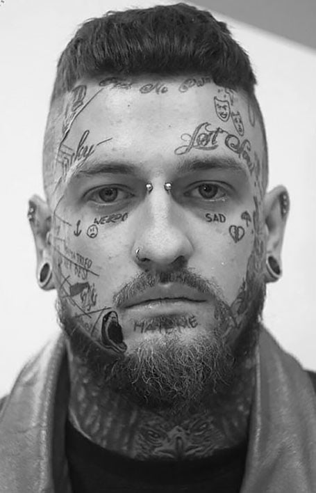 Word Face Tattoo