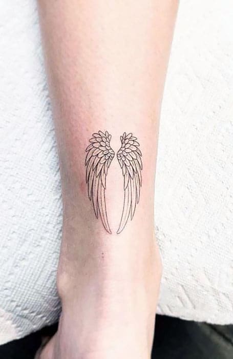 Small Angel Wings Tattoo For Women