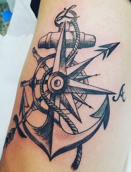 15 Distinctive Compass Tattoo Designs  2023  Styles At Life