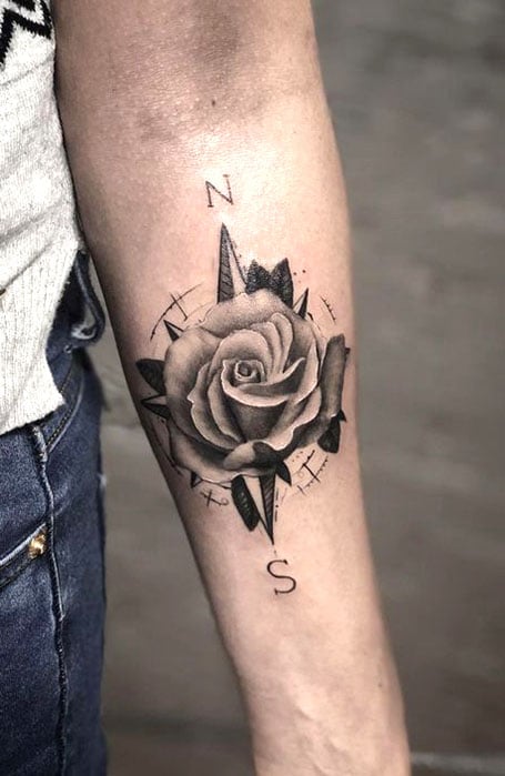 50 Latest Compass Tattoo Design and Ideas For Men And Women