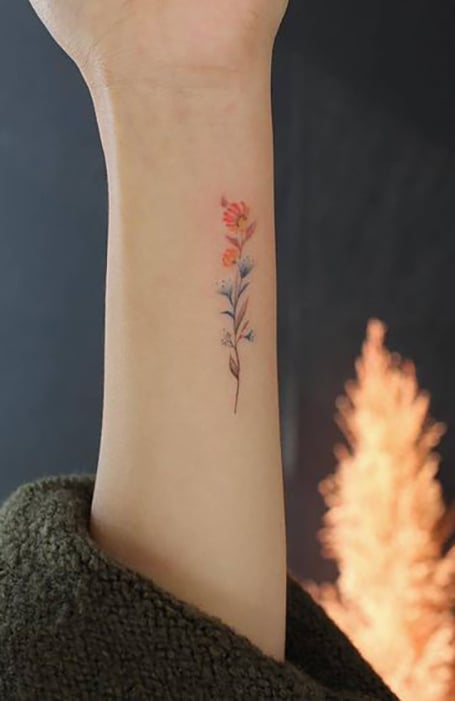 Dainty Flower Tattoo