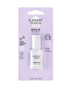 Elegant Touch Brush On Nail Glue Clear 6ml