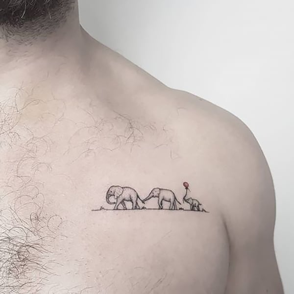 Elephant Family Tattoo