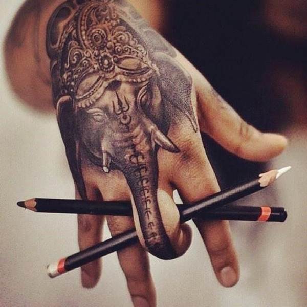 Elephant Hand Tattoo