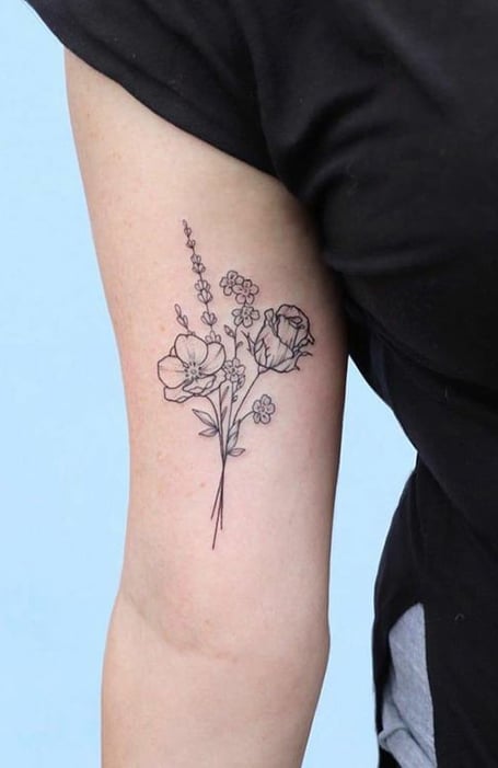 Flower Bouquet Tattoo