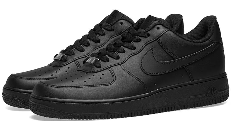 nike black leather shoe