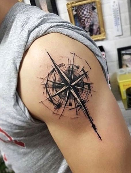 Compass tattoo ideas for guys photos