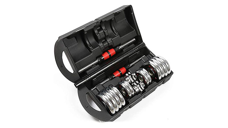 Wotefusi Dumbbells Set Barbell Gym Strength Weight Adjustable Cast Iron