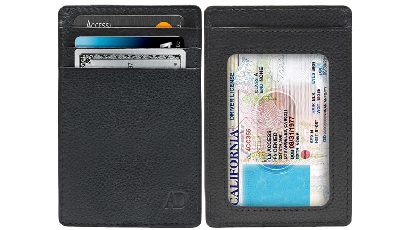MoreFeel Credit Card Holder Card Case RFID Aluminum Wallets Minimalist Metal ID Slots for Men Women Black 