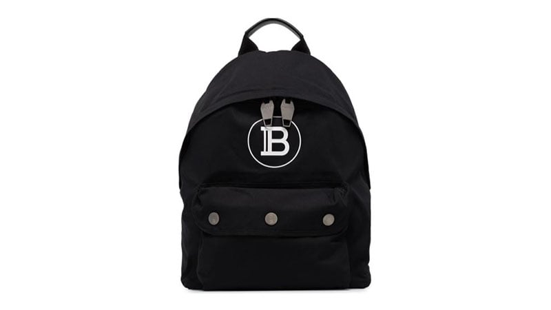 Balmain Logo Print Backpack