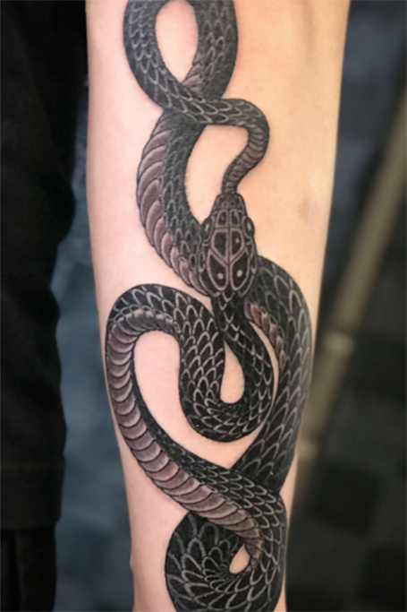 Black Mamba Snake Tattoo