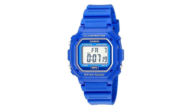 Casio F108wh Water Resistant Digital Blue Resin Strap Watch